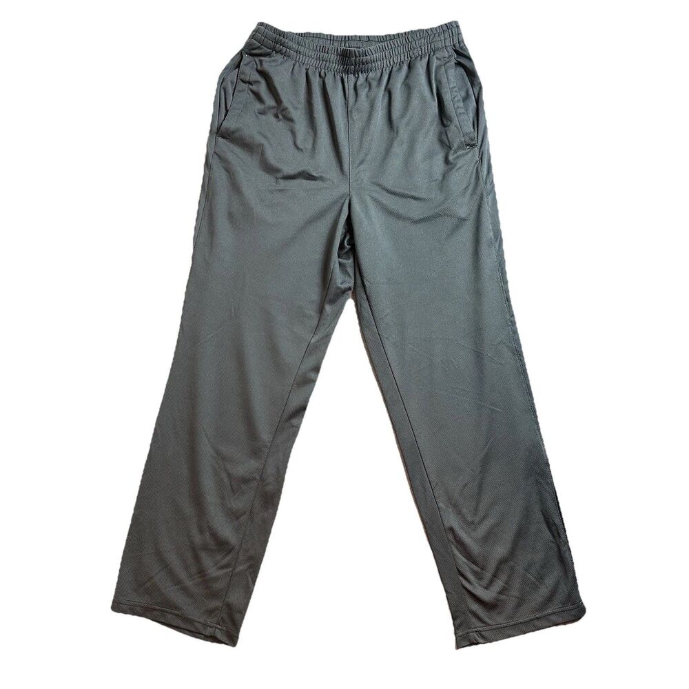 Starter Mens M 32-34 Athletic Pants Gray Dri Star Elastic Waist Training EUC
